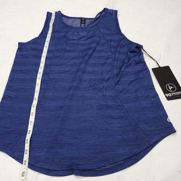 90 Degree By Reflex Size Large Blue Sleeveless Tank Top - Picture 5 of 10